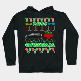 Merry chrismas, car guy, car enthusiast merry chrismas (Tesla) Hoodie